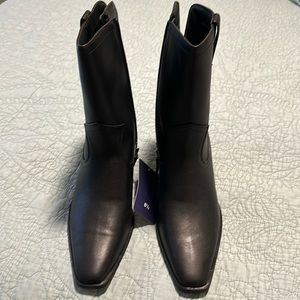 Scoop NYC Black Western Bootie